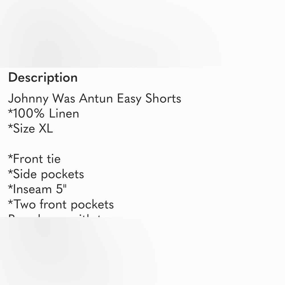 Johnny Was Antum Easy Shorts- Linen - Picture 12 of 12